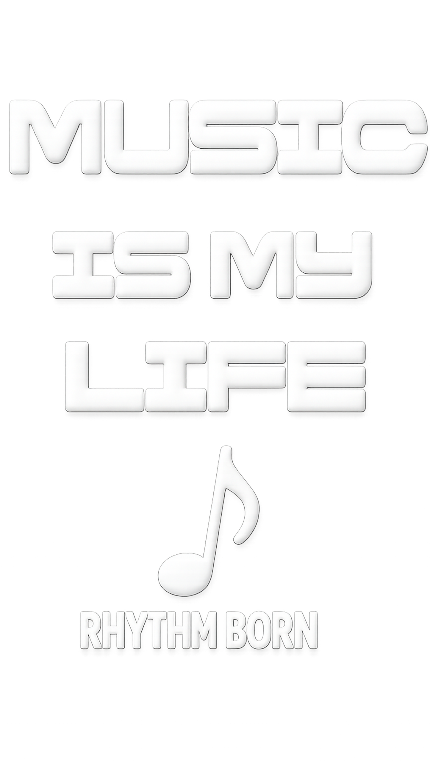 Music Is My Life - White Puff